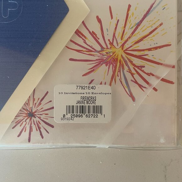 Caspari Boxed‎ Fireworks Invitations, 2 Boxes of 10, NWT - Picture 6 of 7